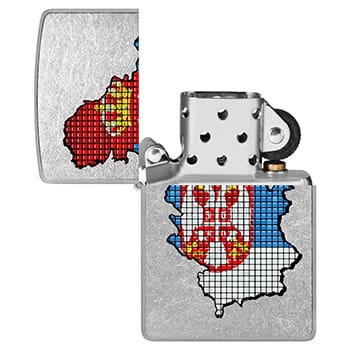 ZIPPO UPALJAČ KARTA SRBIJE - Slika 2