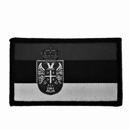 Amblem zastava Srbije crno-bela Digitalni Vez sa čičkom
