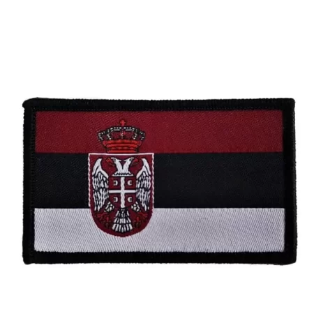 Amblem zastava Srbije Tamniji tonovi Digitalni Vez sa čičkom